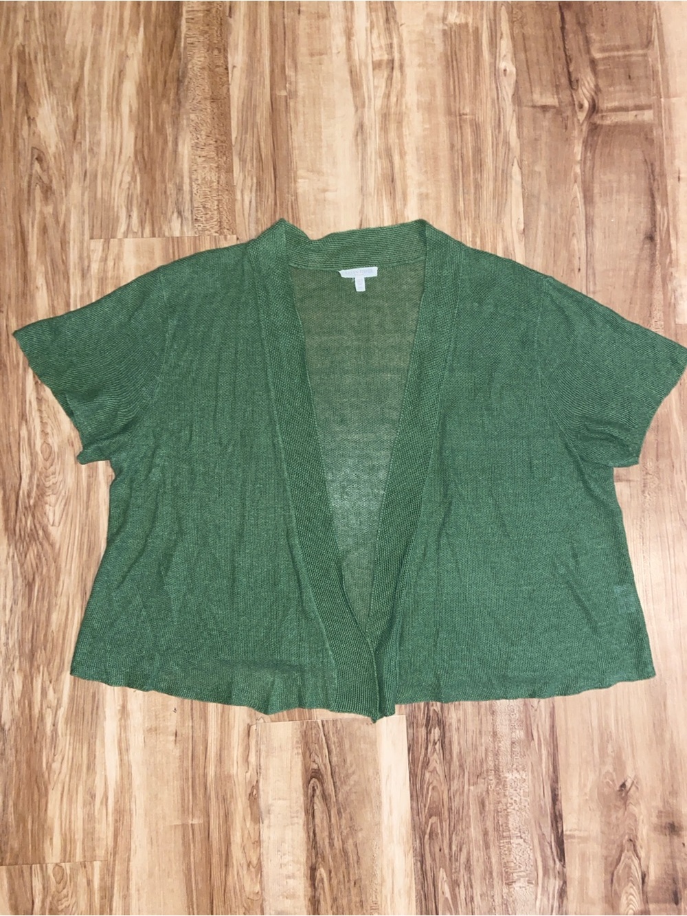 Eileen Fisher 100% Hemp Open Lightweight Shortsleeved Cardigan